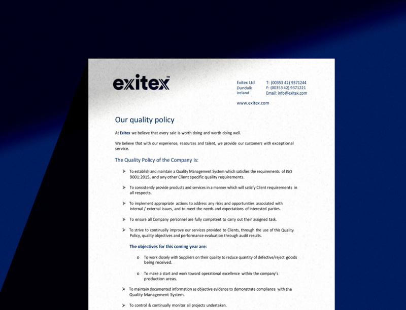 Exitex Ltd | Quality